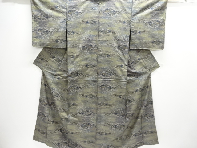 JAPANESE KIMONO / OSHIMA TSUMUGI / WOVEN SHORE REEF